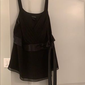 Black sheer lined tank top